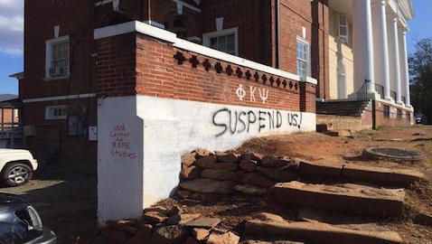 Graffit outside the Phi Sigma Psi house