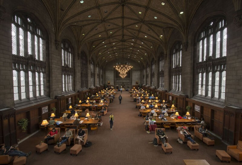 The Cathey Learning Center of Harper Memorial Library Wednesday, Oct. 16, 2013, on the University of Chicago campus. (Robert Kozloff/The University of Chicago)