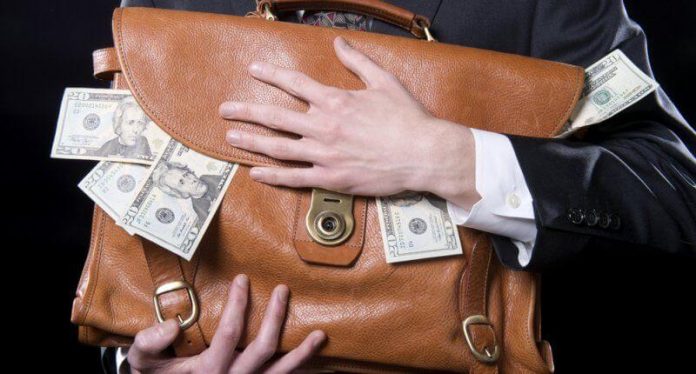 stealing money