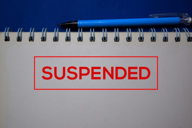 suspended